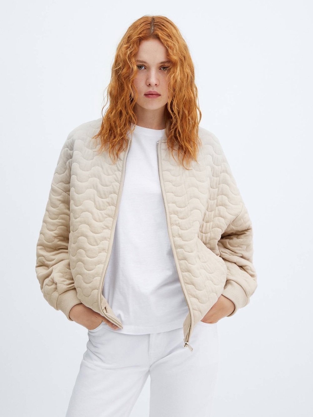 MANGO Women’s Cotton Padded Bomber